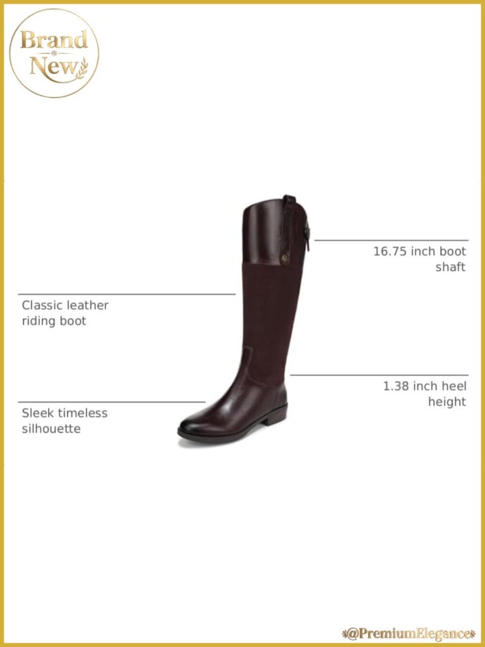Sam Edelman Penny Leather Riding Boot Equestrian Pull-On Zip - Picture 5 of 6